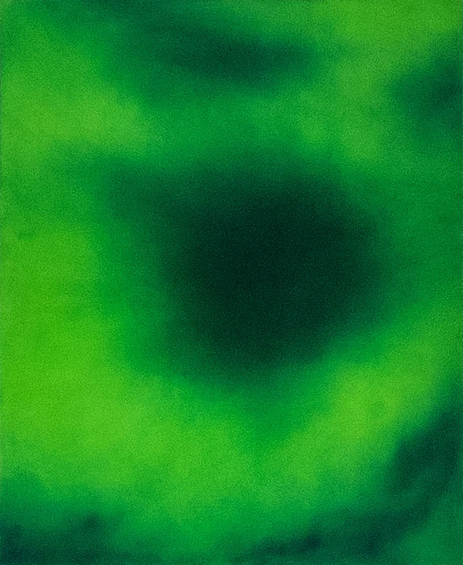 Lucifer, 2024, huile sur toile, 100 × 81 cm.
