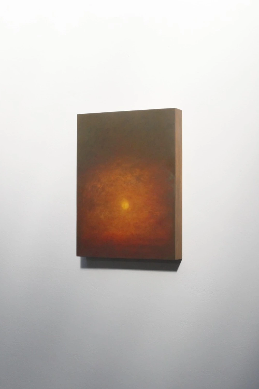 Moon in the sky, 2026, huile sur bois, 40 × 30 cm