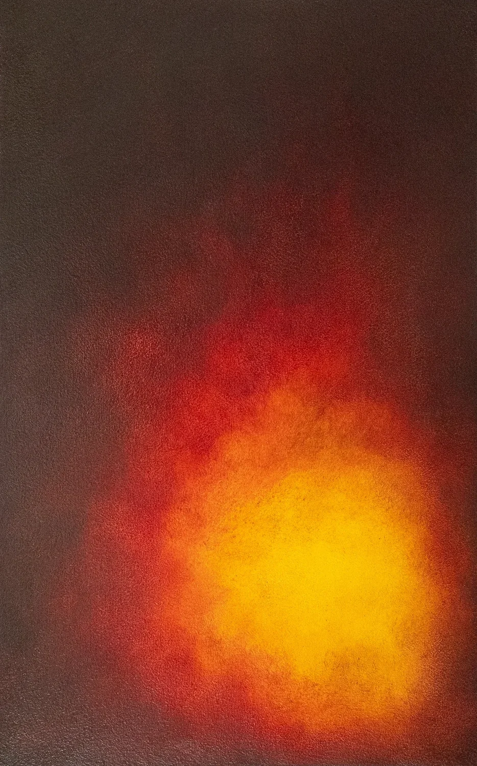 Tempêtes des Cieux VI, 2026, huile sur bois, 40 × 25 cm