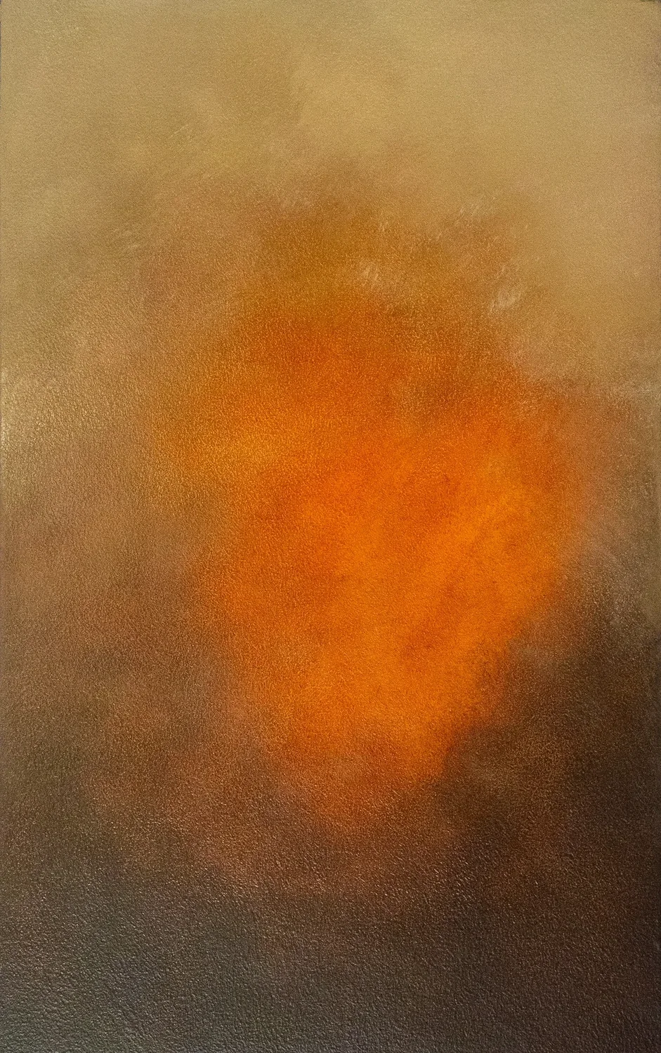 Tempêtes des Cieux VII, 2026, huile sur bois, 40 × 25 cm