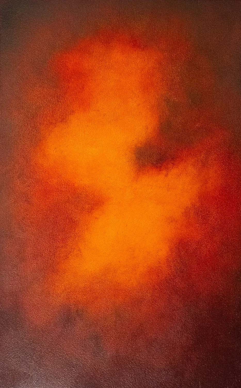 Tempêtes des Cieux X, 2026, huile sur bois, 40 × 25 cm