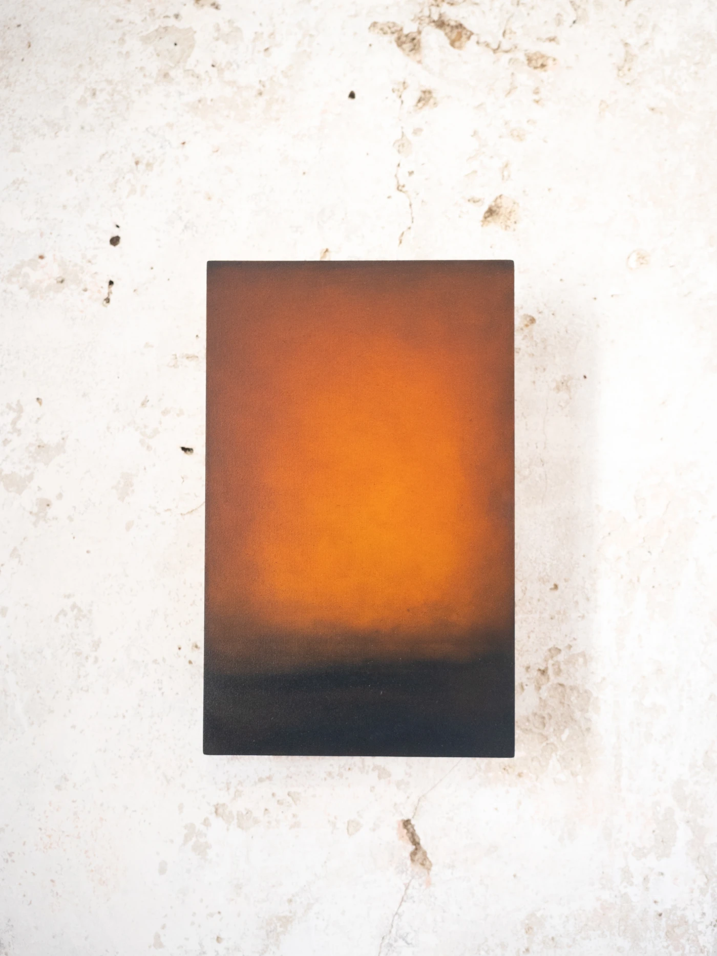 God golden hours, 2026, huile sur bois, 40 × 25 cm.